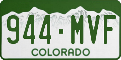 CO license plate 944MVF