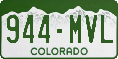 CO license plate 944MVL