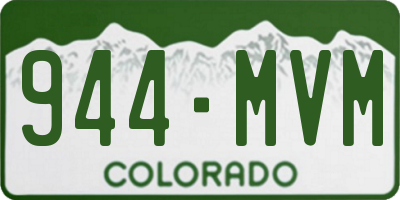 CO license plate 944MVM