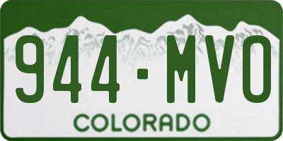 CO license plate 944MVO