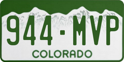 CO license plate 944MVP