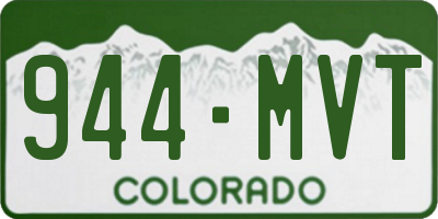 CO license plate 944MVT