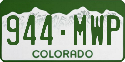 CO license plate 944MWP