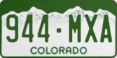 CO license plate 944MXA