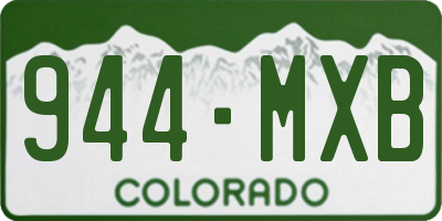 CO license plate 944MXB