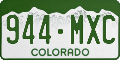 CO license plate 944MXC