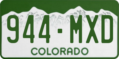 CO license plate 944MXD