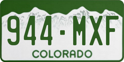 CO license plate 944MXF