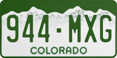 CO license plate 944MXG