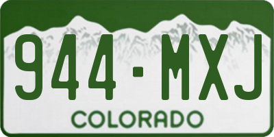 CO license plate 944MXJ