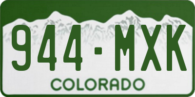 CO license plate 944MXK