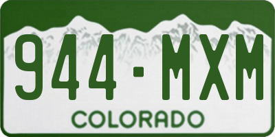 CO license plate 944MXM