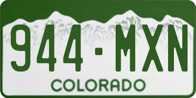CO license plate 944MXN