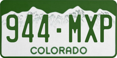 CO license plate 944MXP