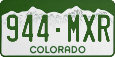 CO license plate 944MXR