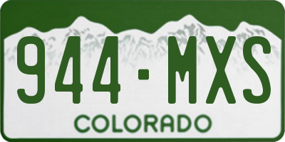 CO license plate 944MXS