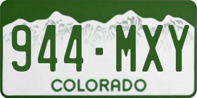 CO license plate 944MXY