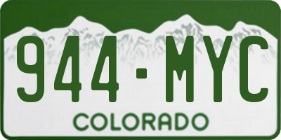 CO license plate 944MYC