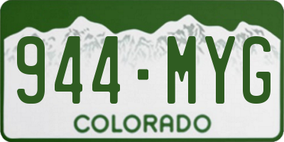 CO license plate 944MYG