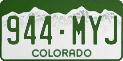 CO license plate 944MYJ