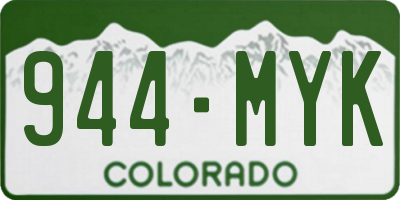 CO license plate 944MYK