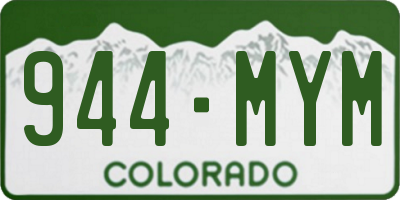 CO license plate 944MYM
