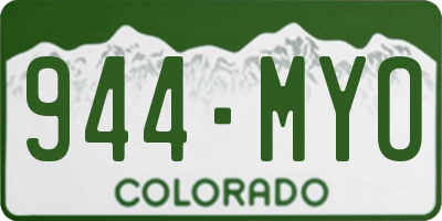 CO license plate 944MYO