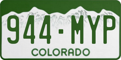 CO license plate 944MYP