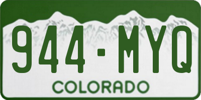 CO license plate 944MYQ