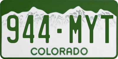 CO license plate 944MYT