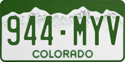 CO license plate 944MYV
