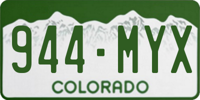 CO license plate 944MYX