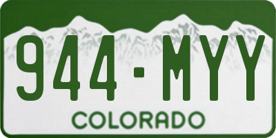 CO license plate 944MYY