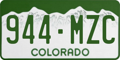 CO license plate 944MZC