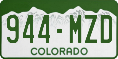 CO license plate 944MZD