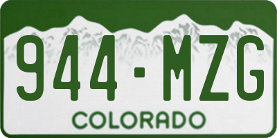 CO license plate 944MZG