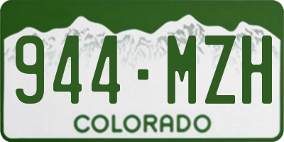CO license plate 944MZH