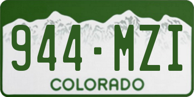 CO license plate 944MZI