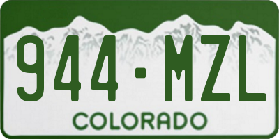 CO license plate 944MZL
