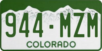 CO license plate 944MZM