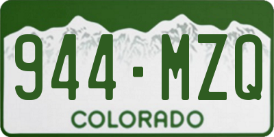 CO license plate 944MZQ