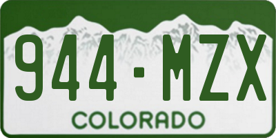CO license plate 944MZX