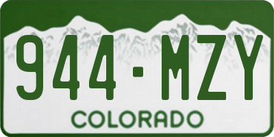CO license plate 944MZY