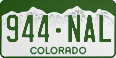 CO license plate 944NAL