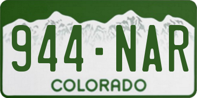 CO license plate 944NAR