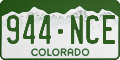 CO license plate 944NCE
