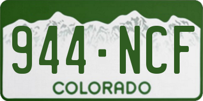 CO license plate 944NCF