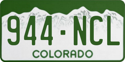 CO license plate 944NCL
