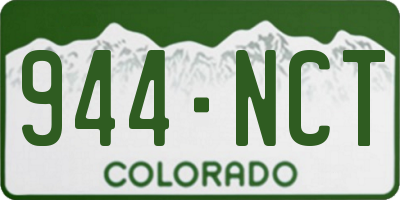 CO license plate 944NCT