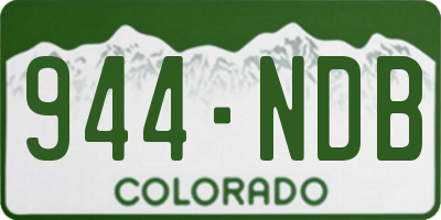 CO license plate 944NDB